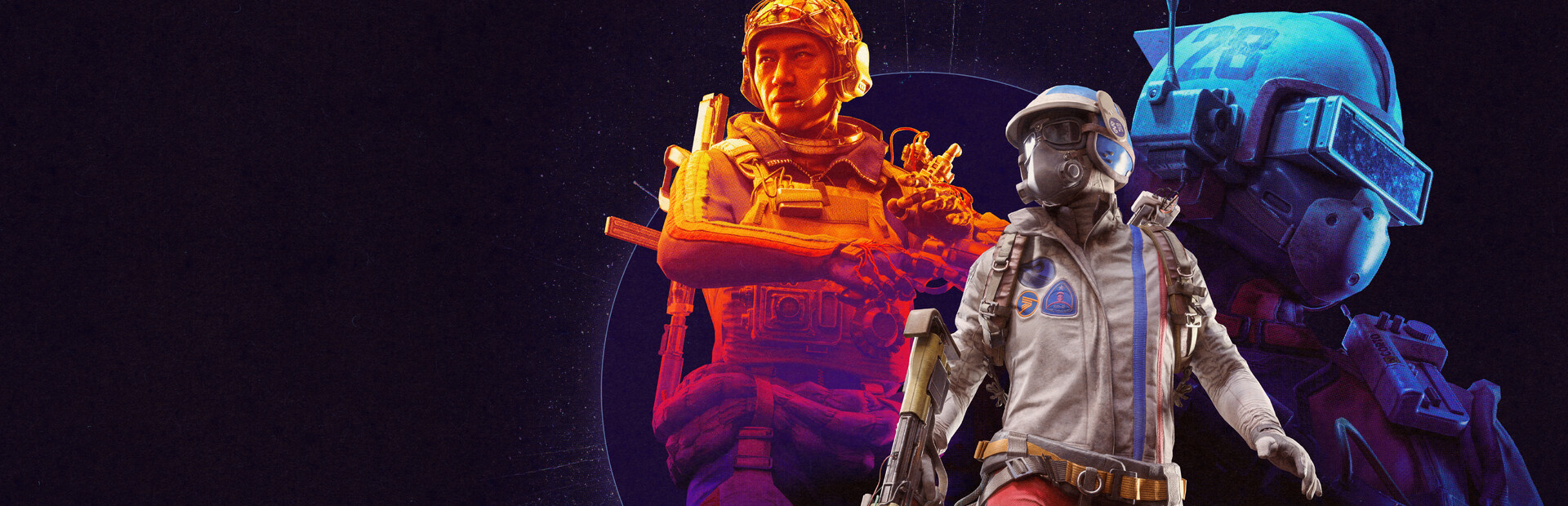 ARC Raiders key art showing raiders exploring a hostile environment