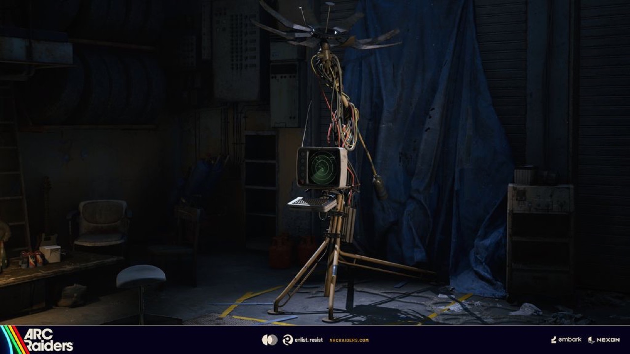 The High-Gain Antenna project workspace where raiders build the parabolic array in Speranza