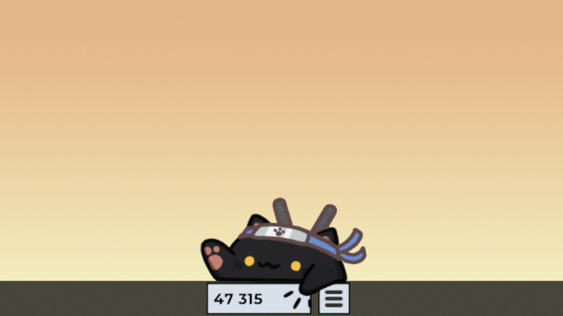 Bongo Cat sitting on the desktop taskbar, the viral free game that has attracted millions of players with its simple charm