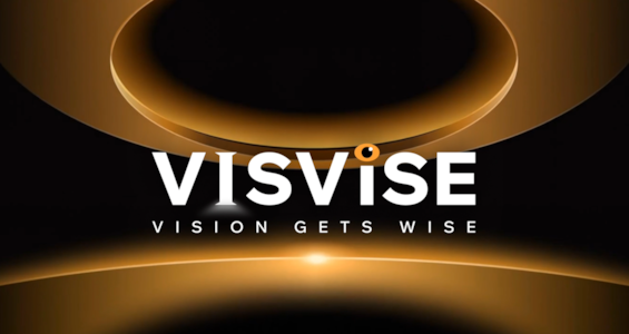 VISVISE logo and branding โ Tencent's AI-powered game creation suite, tagline "Vision Gets Wise"
